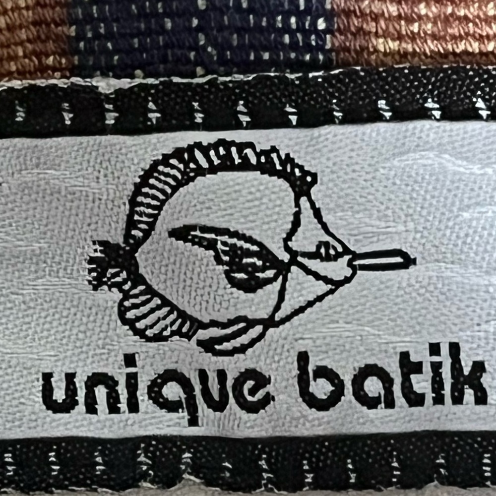 Unique Batik bold, colorful striped handwoven cotton spacious shoulder tote bag - Picture 3 of 7